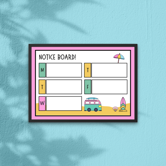 Notice Board Cork Board – Organised & Ready to Hang