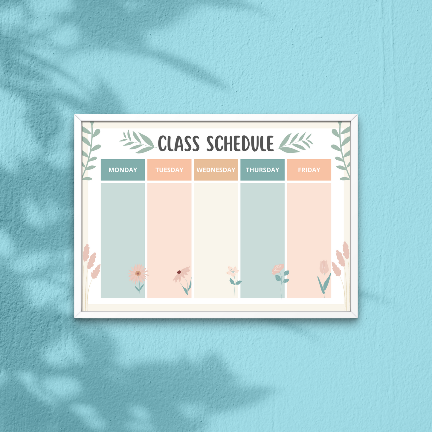 Class Schedule Cork Board – Organised, Customisable & Ready to Hang