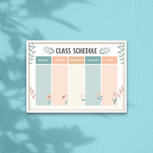 Class Schedule Cork Board – Organised, Customisable & Ready to Hang